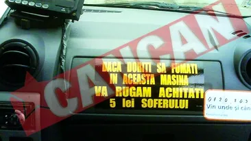 Taxa pentru fumat in taxi