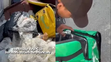 Gândaci și mizerie în gențile livratorilor de mâncare. Descoperirea revoltătoare făcută de inspectorii ANPC