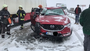 VIDEO. Haos pe Autostrada Bucureşti - Piteşti. Vremea a dat traficul peste cap, iar accidentele s-au ţinut lanţ