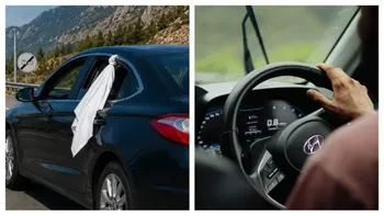 Avertisment pentru șofer. Ce trebuie să faci dacă vezi o cârpă albă la o mașină oprită