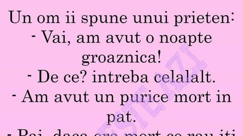 BANCUL ZILEI | "Vai, am avut o noapte groaznică!"