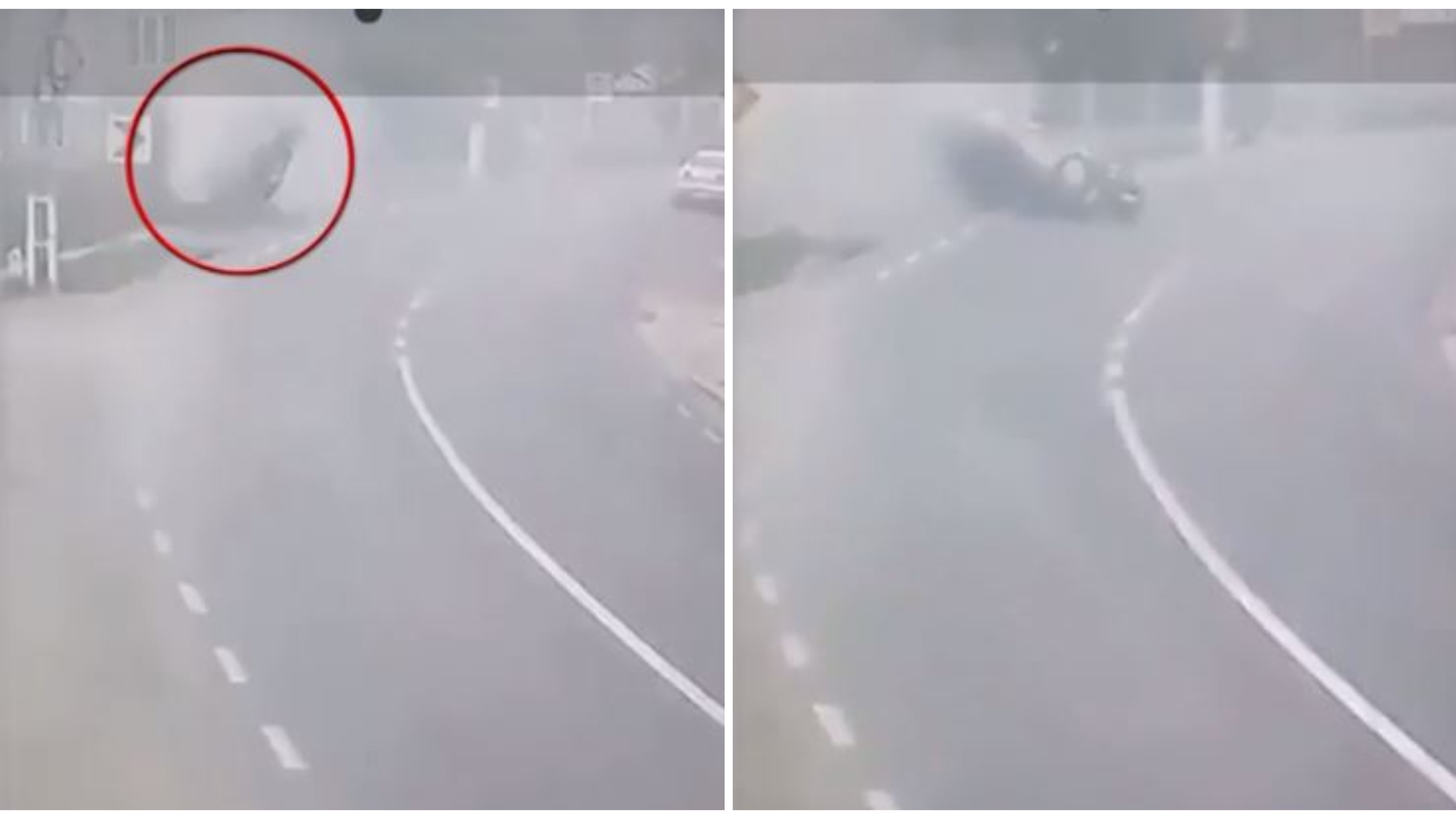 Scene din filmele de acțiune în Șomcuta Mare, în prima zi de Paște! Un șofer beat s-a înfipt într-un podeț, după ce a ajuns cu mașina în aer