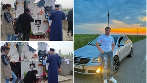 Imagini sfâșietoare de la parastasul lui Mădălin Păduran. Narcisa, marea absentă de la pomana de 40 de zile
