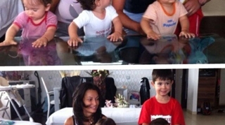 E sarbatoare mare! Tripletii implinesc astazi un an! Ce familie numeroasa are Nicoleta Luciu!