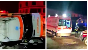 Accident la Mărășești. O ambulanță s-a răsturnat iar pacienta transportată a decedat