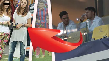 Ce nu s-a vazut la TV la Supercupa ROMANIEI! Memelusa a intrat pe teren iar baiatul lui Turcu o privea in timp ce golea paharele!