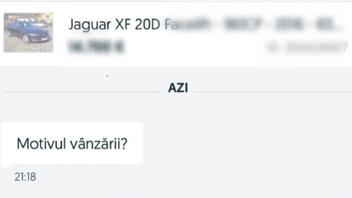 Răspunsul viral al unui bărbat care îşi vinde bolidul pe OLX, când a fost întrebat de motivul vânzării: "Vreau să îmi cumpăr ceva mai puternic, să..."