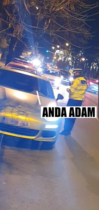 Anda Adam a fost oprită în trafic de un echipaj de la Rutieră