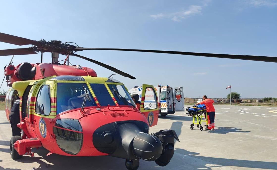 Intervenițe de urgență în Marea Neagră/ sursă foto:  Inspectoratul General de Aviație al M.A.I