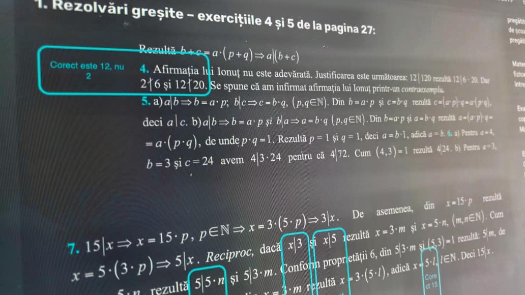Matematica de clasa a VI-a scoasă de editura unică a Ministerului Educației. Exerciții incomplete, probleme eronate