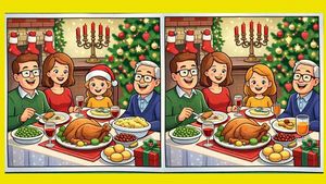 Test IQ de Crăciun | Identificați toate cele 3 diferențe dintre aceste două mese de Crăciun