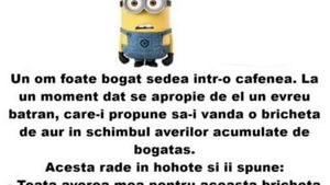 BANC | „Un om foarte bogat ședea într-o cafenea”