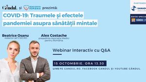 Află care sunt efectele statului în casă asupra psihicului și cum controlăm anxietatea pe timp de pandemie! Astăzi de la 13.30 în webinarul LIVE - Traumele și efectele pandemiei asupra sănătății mintale!