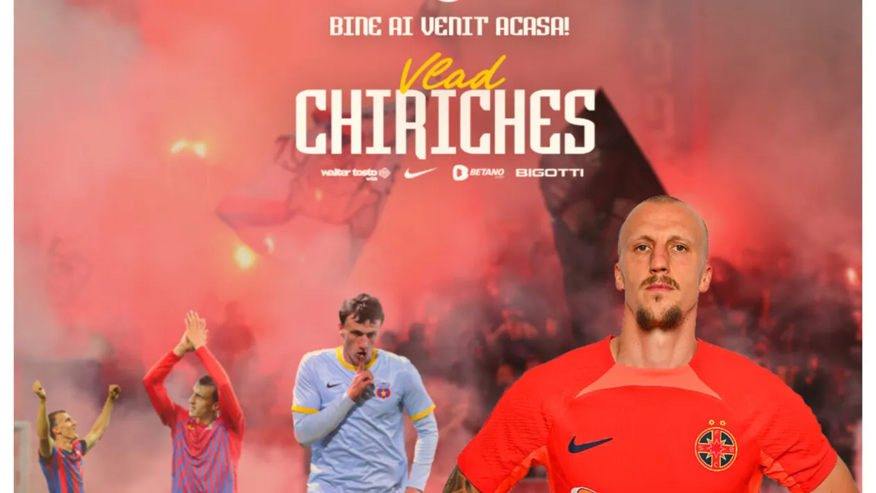 FCSB a dat marea lovitură pe piața transferurilor. Vlad Chiricheș a semnat cu echipa lui Gigi Becali