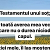 BANC | Testament: „Las toată averea mea vecinei”