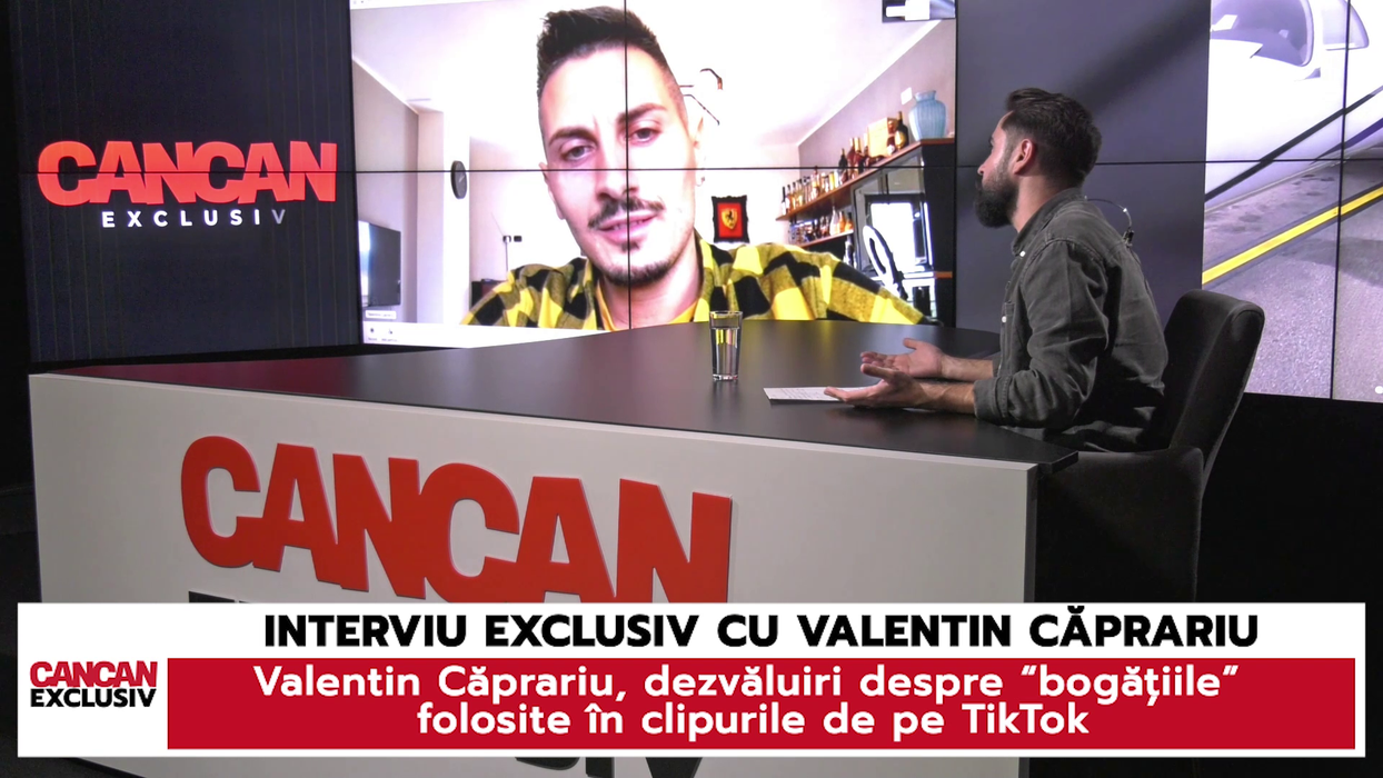 Valentin Căprariu a fost invitat în emisiunea CANCAN EXCLUSIV, difuzată pe canalul de YouTube "CANCAN" (Foto: captură video)