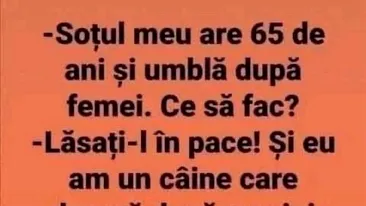 BANC | Soțul meu are 65 de ani și tot umblă după femei