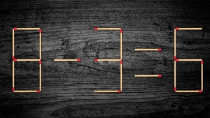 Test IQ cu chibrituri | Mutați două bețe pentru a corecta 8 - 3 = 6