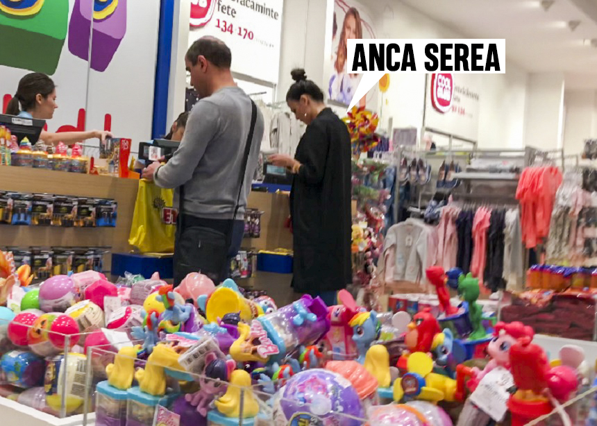 Soția lui Adrian Sînă, la cumpărături