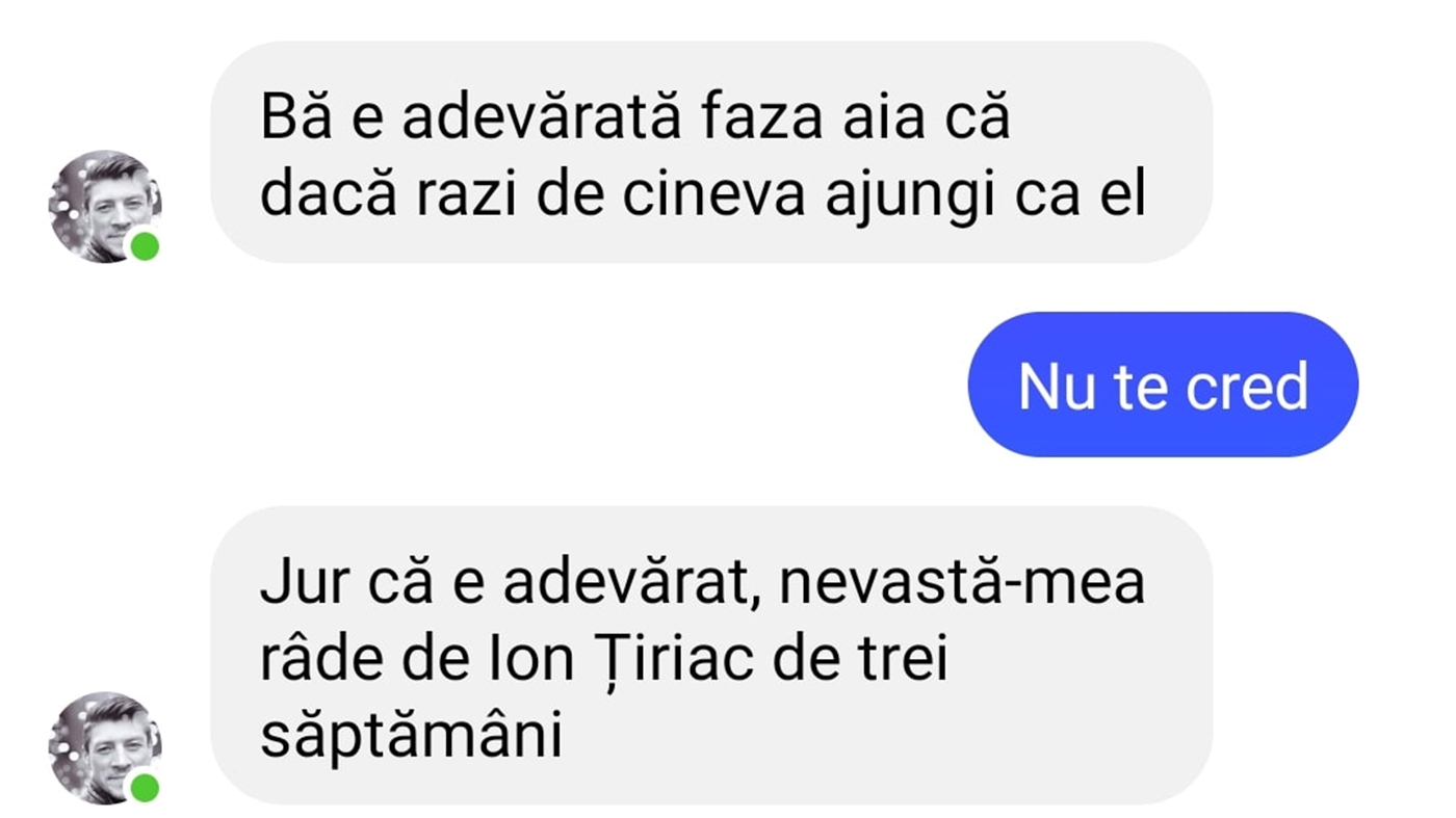 Bancul de weekend | "Dacă râzi de cineva, ajungi ca el"