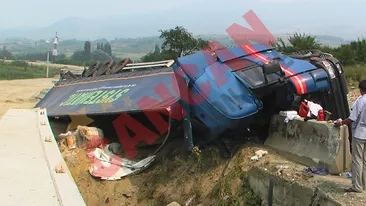 TIR facut praf pe European 70