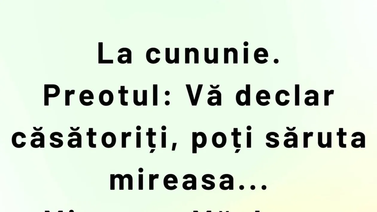 BANC | Vă declar căsătoriți, poți săruta mireasa