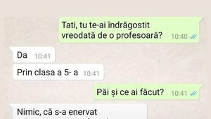 BANC | "Tati, tu te-ai îndrăgostit vreodată de o profesoară?"