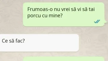 Bancul zilei! Frumoas-o nu vrei să vi să tai porcu cu mine?