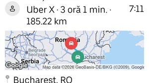 Cât a putut plăti un client, pentru o cursă Uber de 3 ore și 1 minut, din București până în stațiunea Bran