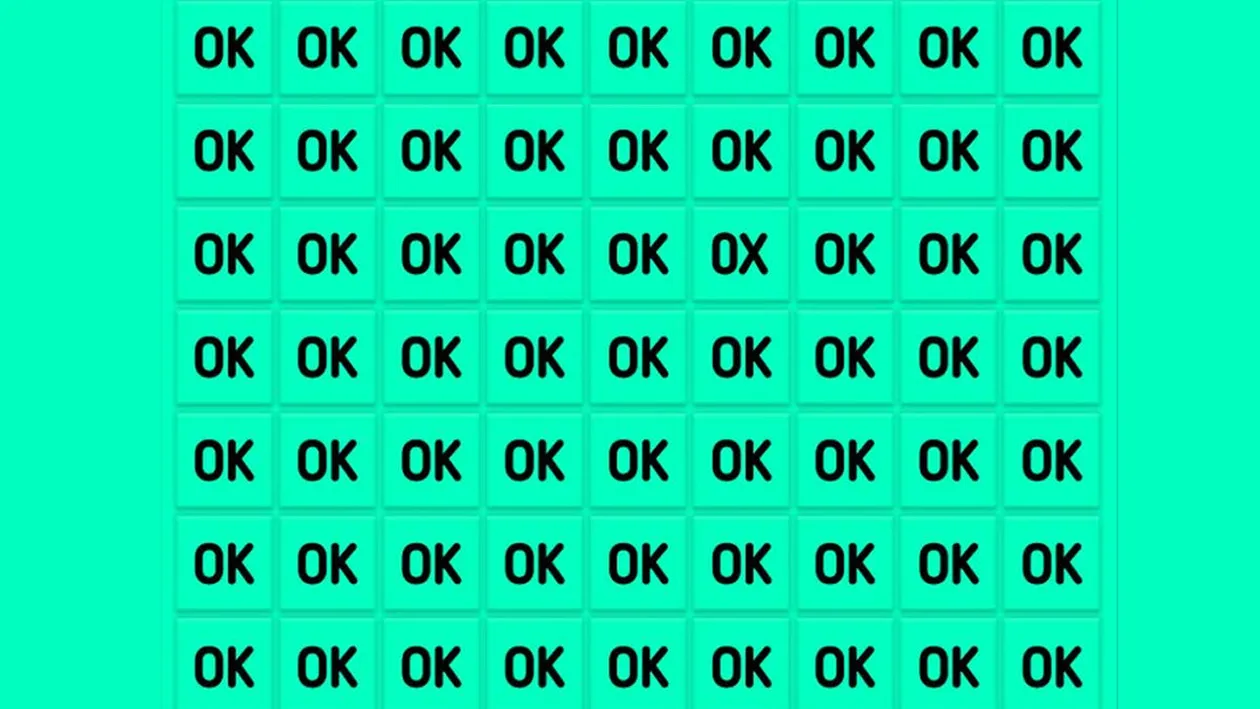 Test de perspicacitate | Găsiți OK-ul care nu este OK. Geniile îl văd în 5 secunde!