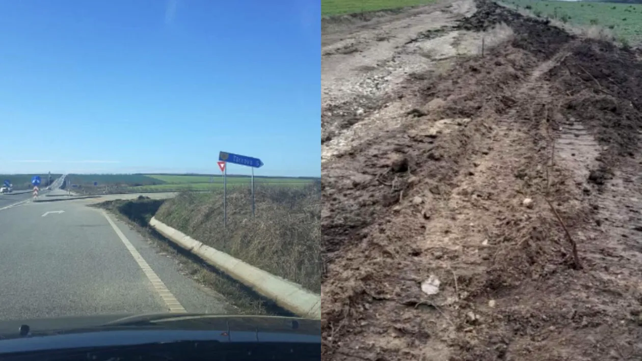 Un sat vechi din România riscă să rămână fără drum. Bornele kilometrice au fost scoase, iar pământul a fost arat: ”A intrat cu utilajele”