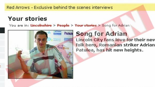 Unui fotbalist roman din Anglia i s-a compus propriul imn