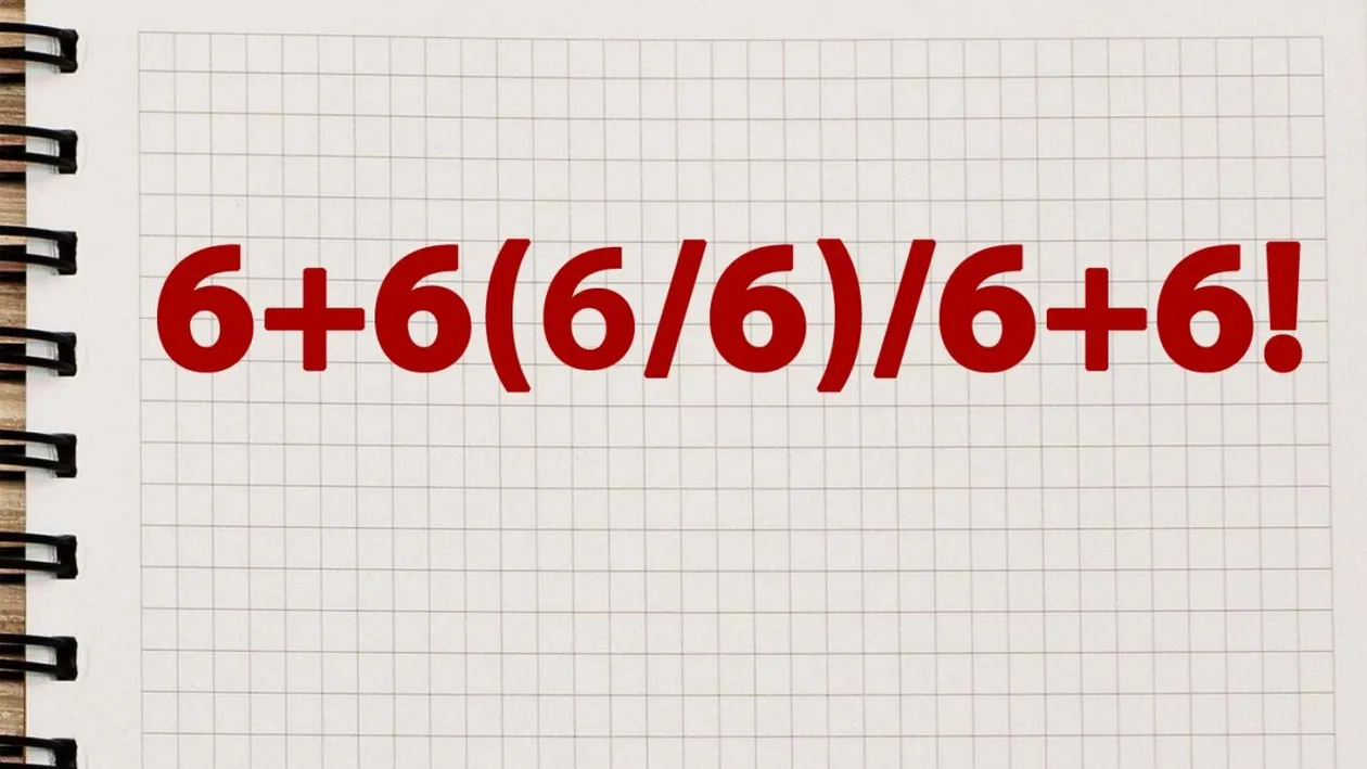 Test de inteligență pentru matematicieni | Calculați 6+6(6/6)/6+6!