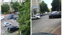 Polițist aflat pe motocicletă, lovit de mașină pe o stradă din București