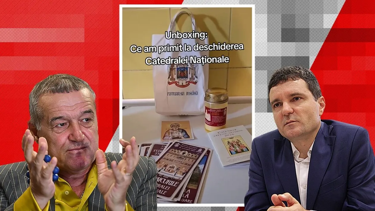 HAUL cu surprize! Ce au găsit Becali și Nicușor Dan în punguțele primite la sfințirea Catedralei