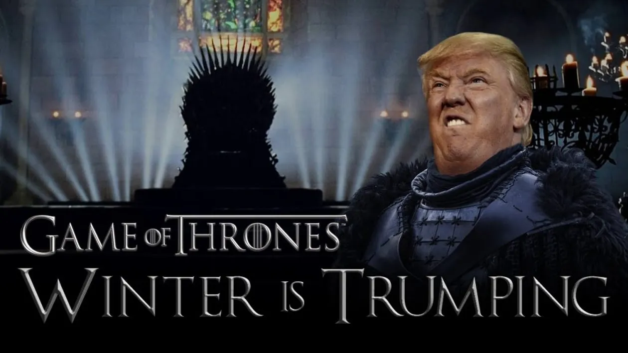 Imaginea anului, cu Donald Trump: și-a făcut poster din Game of Thrones! Unde îl folosește VIDEO