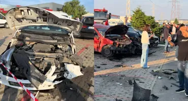 Accident de coșmar la Dragonul Roșu. 11 mașini au fost făcute zob de o femeie