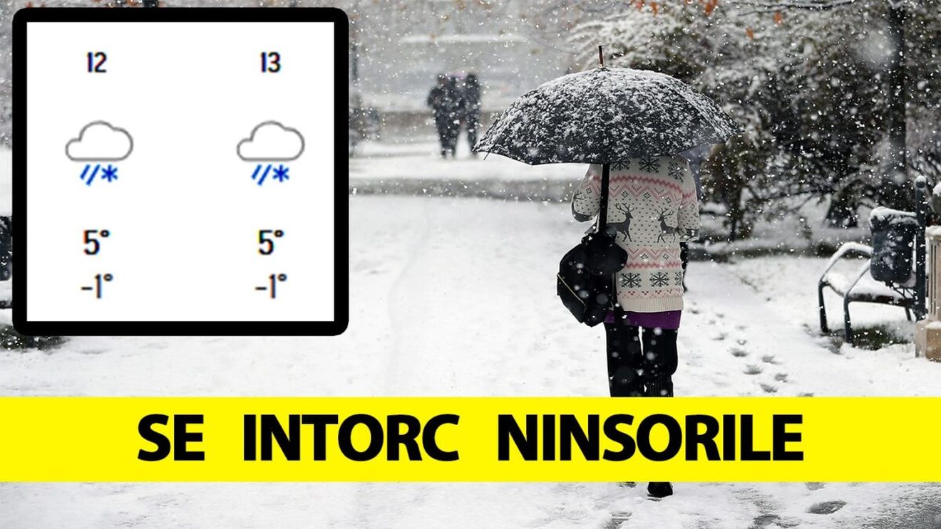E oficial, se întoarce iarna în România. Orașele în care ninge săptămâna viitoare, potrivit meteorologilor Accuweather