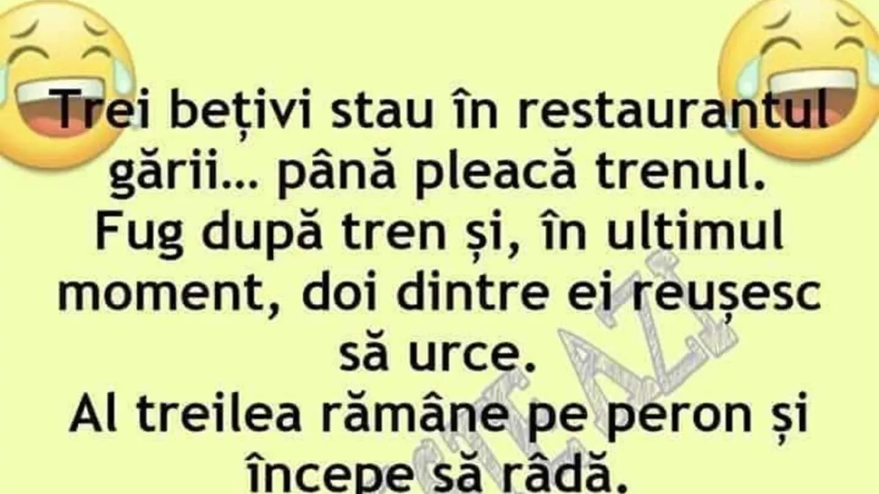 BANC | 3 bețivi stau în restaurantul gării
