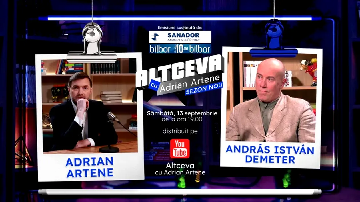 Podcastul „Altceva cu Adrian Artene” revine cu un nou sezon! Primul invitat: ministrul Culturii András Demeter