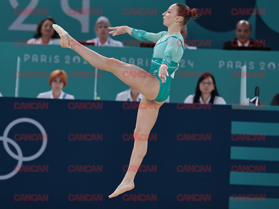 Ana Maria Bărbosu în finala de la sol - Jocurile Olimpice 2024/ sursă foto: CANCAN.RO