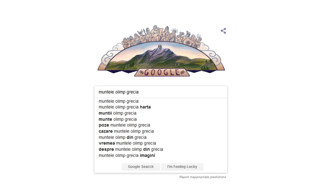 Google are azi un Doogle special: Muntele Olimp! Important de stiut