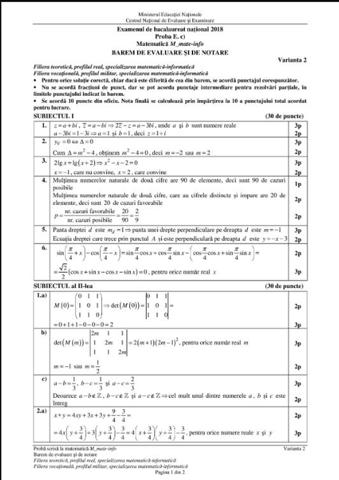 Subiecte BAC 2019. Ce poate pica la limba română și la matematică