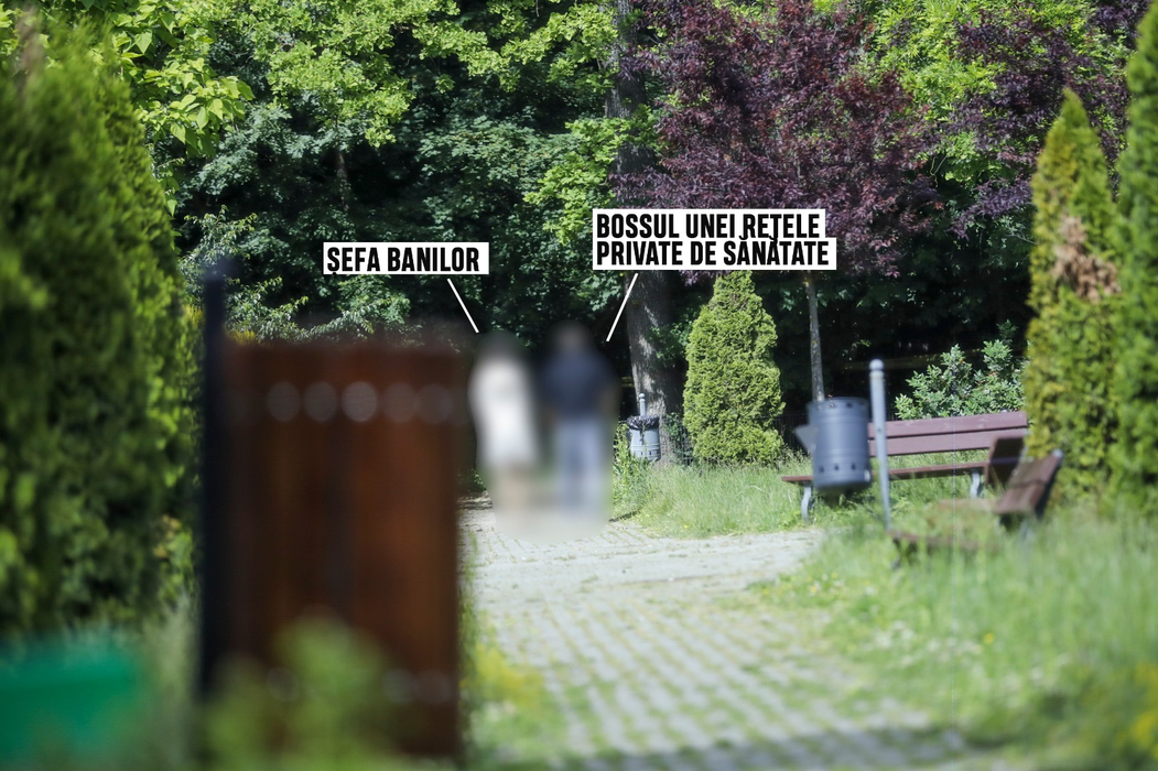 Bossul unei rețele private de sănătate, discuție intimă cu directoarea de contabilitate, în parc