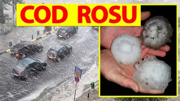 ANM a emis codul roșu! Grindină de mari dimensiuni în România