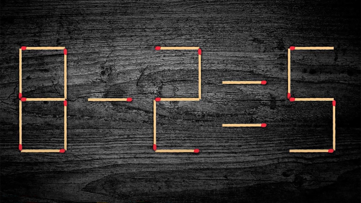 Test de inteligență | 8 - 2 = 5 este greșit. Corectați egalitatea, mutând un singur chibrit