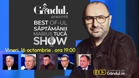 Gândul prezintă Best of Marius Tucă Show – vineri, 16 octombrie, de la ora 19.00