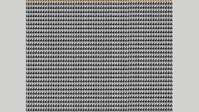 Test de inteligență | Identificați cifra 8 „camuflată” printre 9!