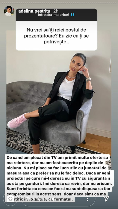 Adelina Pestrițu își dorește să prezinte o emisiune: “Am primit multe oferte să mă reîntorc”. A dezvăluit câte operații și-a făcut, de fapt, la nas