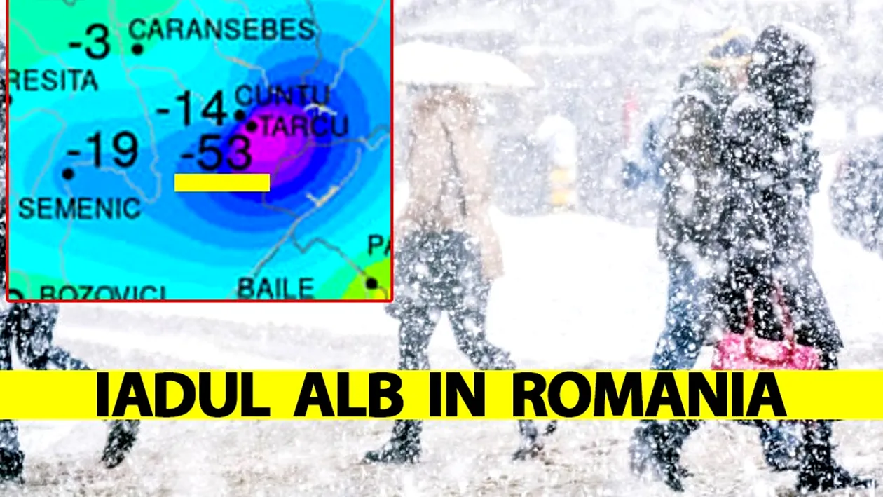 ANM, în alertă! Temperaturi de -53 de grade Celsius în România